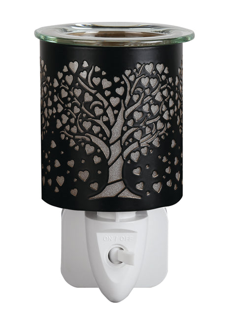 Wax Melter Plug In - Black & Gold Silhouette Tree of life