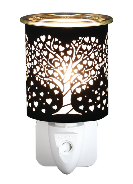 Wax Melter Plug In - Black & Gold Silhouette Tree of life