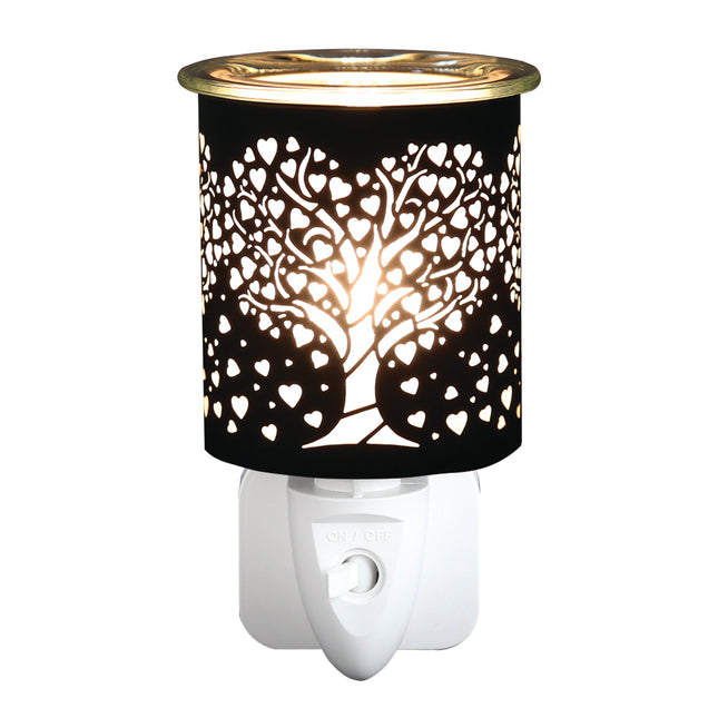 Wax Melter Plug In - Black & Gold Silhouette Tree of life