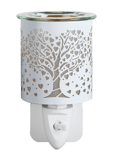 Wax Melter Plug In - White Silhouette Tree of life