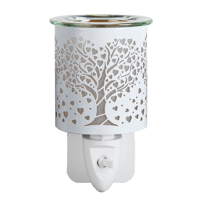 Wax Melter Plug In - White Silhouette Tree of life