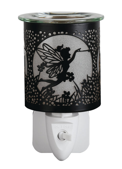 Wax Melter Plug In - Black & Gold Silhouette Fairy