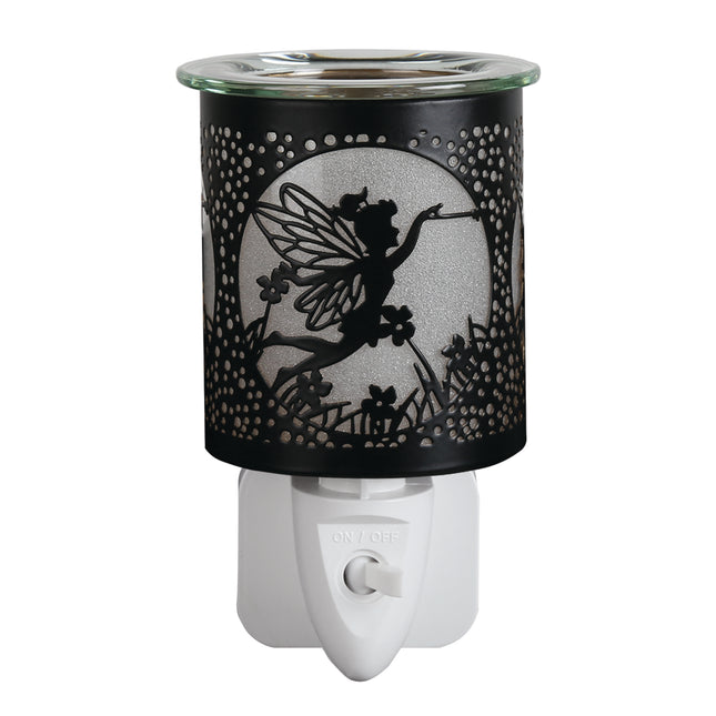 Wax Melter Plug In - Black & Gold Silhouette Fairy