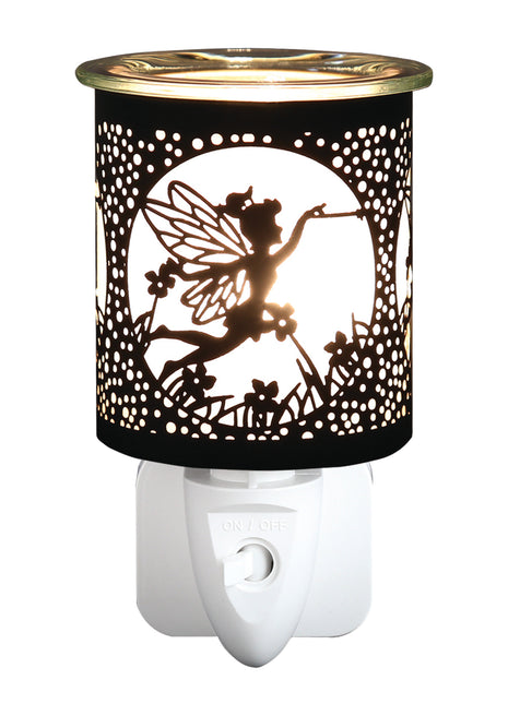 Wax Melter Plug In - Black & Gold Silhouette Fairy