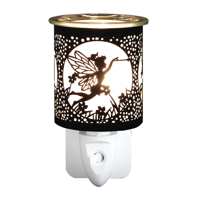 Wax Melter Plug In - Black & Gold Silhouette Fairy
