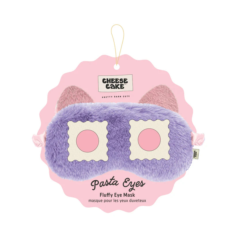 Cheesecake 1Pc Fuzzy Embroidered Eyemask - Purple