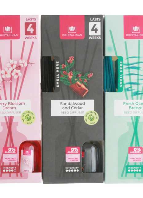 CRISTALINAS 25ML REED DIFFUSER pack of 3
