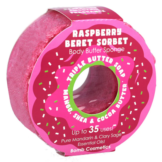 Raspberry Beret Sorbet Body Buffer Sponge