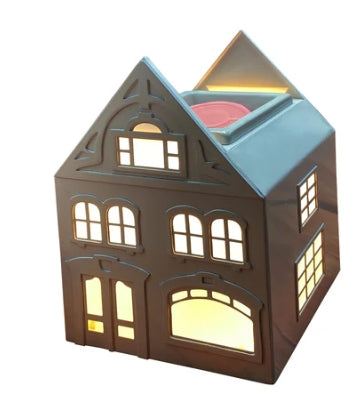 George Street House - Electric Melt Burner - Maroon & Grey