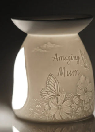 Porcelain Tealight melter - Amazing Mum