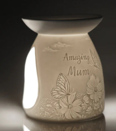 Porcelain Tealight melter - Amazing Mum