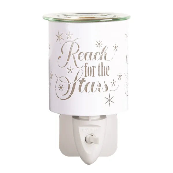 Wax Melter Plug In - White & Gold Silhouette Reach for the stars