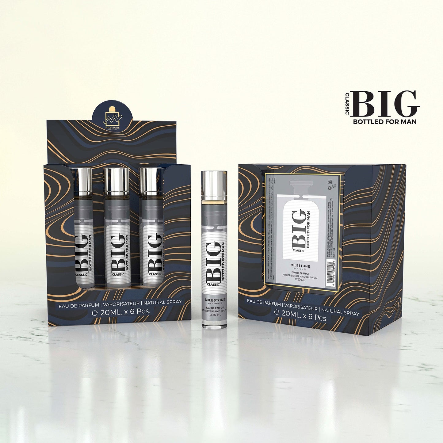 MILESTONE Big Bottled Classic (Pour Homme) Eau De Parfum 20ml