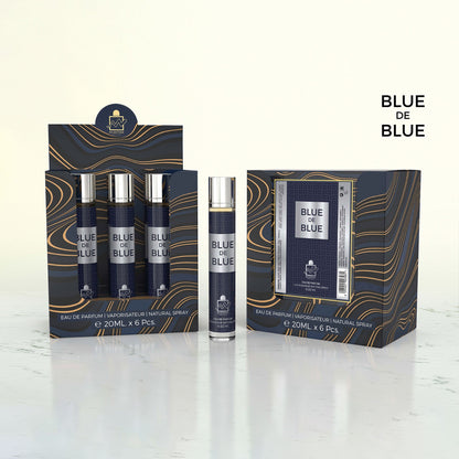 MILESTONE Blue de Blue (Pour Homme) Eau De Parfum 5x 20ml Plus 1 Free Tester