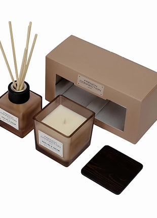 French Connection Praulines & Cream 220G Candle and 100ML Reed Diffuser Gift Set Square Design (Copy)