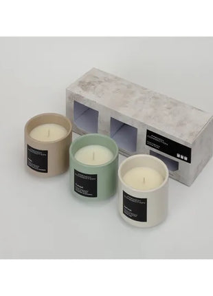 French Connection Stone Collection Trio Of Candles Gift Set