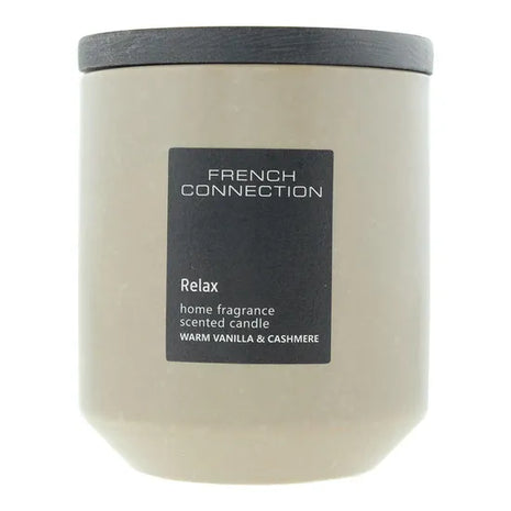 French Connection Scented Candle Jar -  RELAX - WARM VANILLA & CASHMERE