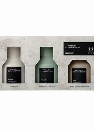 French Connection Trio of Reed Diffuser Gift Set 3x100ML Stone Range