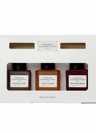 French Connection Trio of Reed Diffusers Gift Set 3x50G Square Design