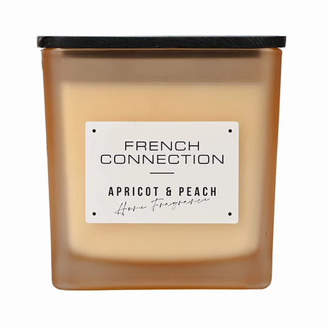 French Connection Medium Scented Candle Jar - Apricot & Peach