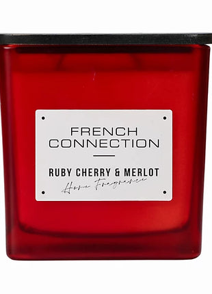 French Connection Medium Scented Candle Jar - Cherry & Merlot