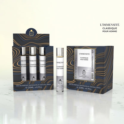 MILESTONE L'IMMENSITE CLASSIC POUR HOMME Eau De Parfum 5x 20ml Plus 1 Free Tester
