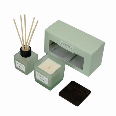 French Connection Mango Mojito 220G Candle and 100ML Reed Diffuser Gift Set Square Design