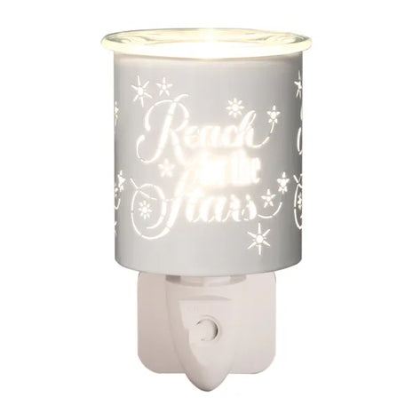 Wax Melter Plug In - White & Gold Silhouette Reach for the stars