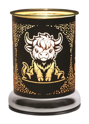 Electric Wax Melter Touch - Black Silhouette Highland Cow 17cm